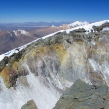 The crater of Volcan Parinacota